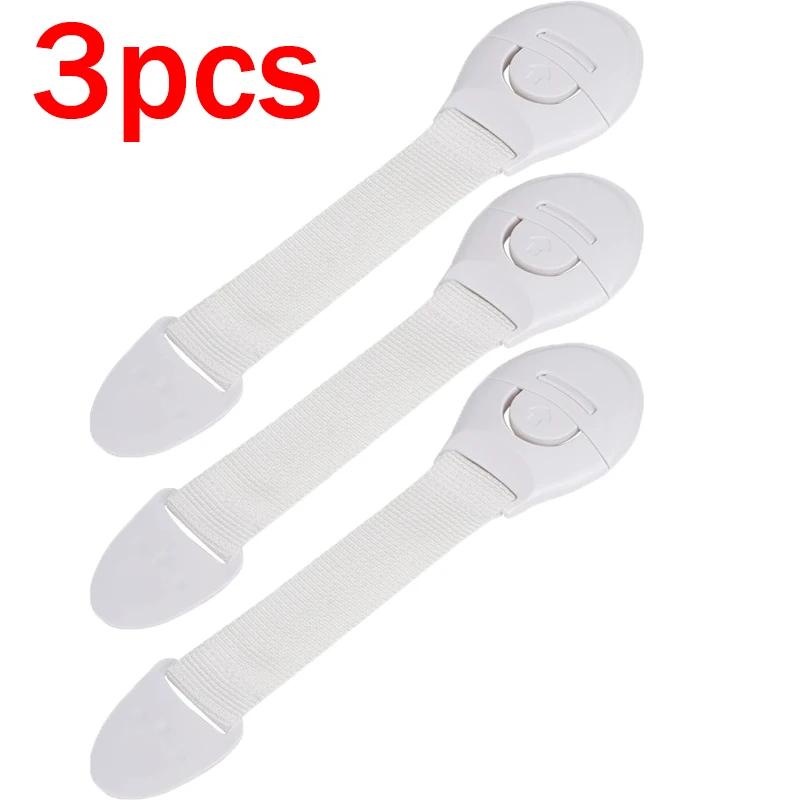 1/10Pcs Child Safety Cabinet Lock Kids Baby Drawer Door Cabinet Cupboard Toilet Safety Locks Plastic Security Protector Straps Set
