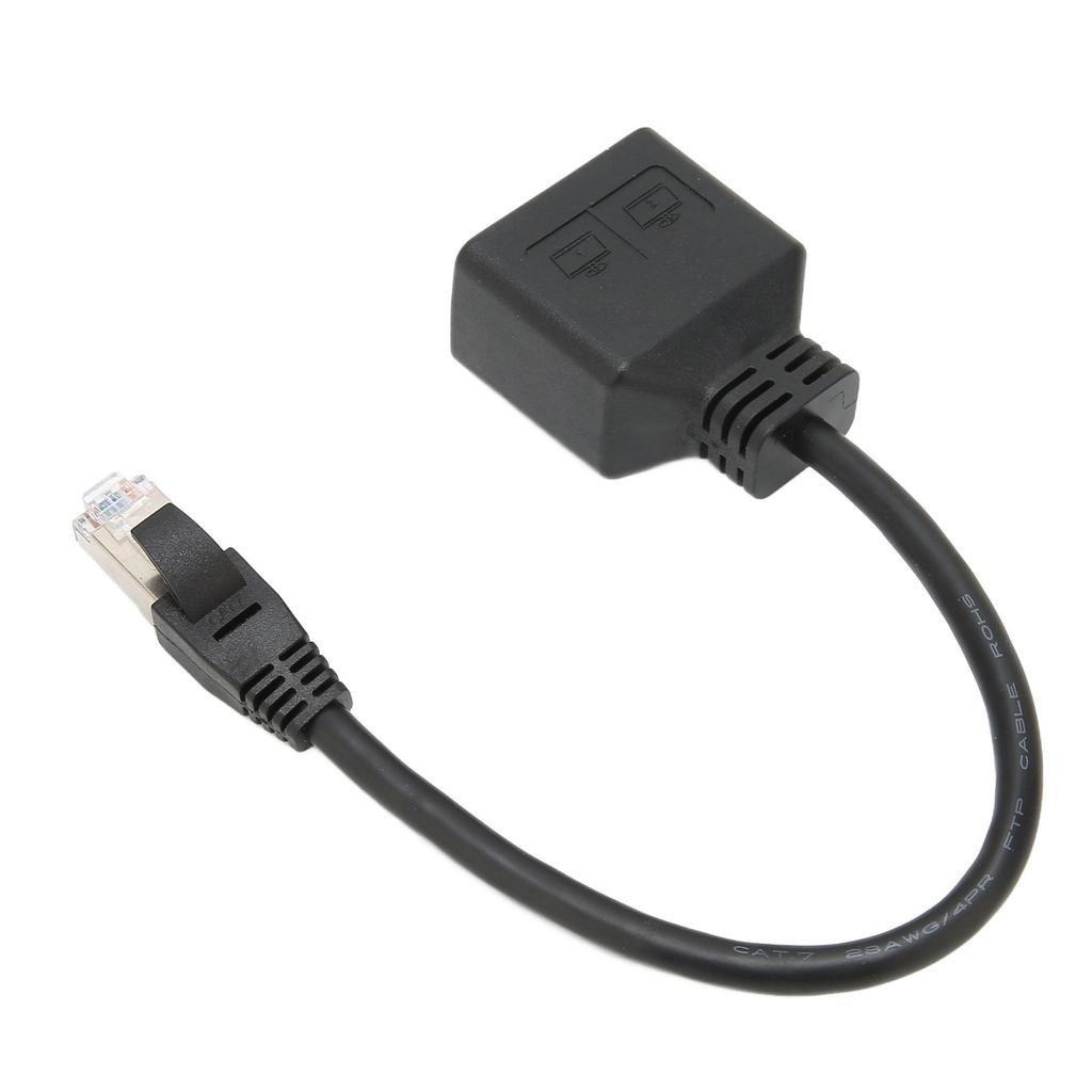 RJ45 Ethernet Adapter Cable Extension 1 to 2 Port Excellent Connection Transmission Splitter Adapter for CAT7 Networks