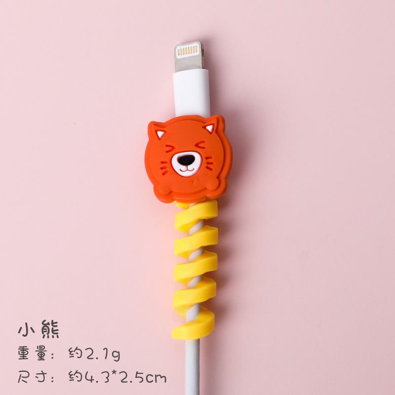1Pcs Bear Cable for USB Protectors Organizer Cartoon Animal Charging Data Cord AVE