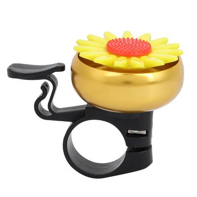 Campanello decorativo per bicicletta ultraleggero di qualità, con fiori, dall'aspetto carino e dal suono chiaro.(giallo)