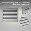 Low-Profile Aluminum Vent Cover | Wall Ventilation Grille, Louvered Vent, for