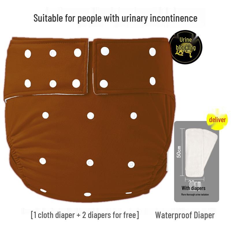 Adult Incontinence Cloth Diaper Cover - Adjustable, Anti-Leakage Pants for Bedridden Care