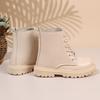 Kinder Kurzstiefel Unifarbe Vielseitig Mädchen Lederstiefel Runde Zehen Weiche Sohle Herbst Winter Kinder Chelsea Boots