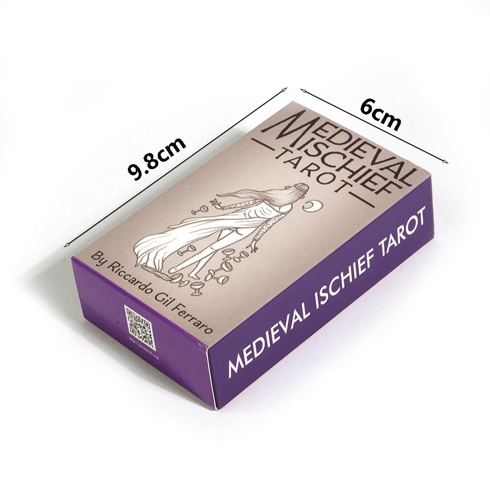 10,3*6 cm Medieval Mischief Tarot Training Deck 78-delars lek med traditionell tarot med nyckelord av Riccardo Gil Ferraro