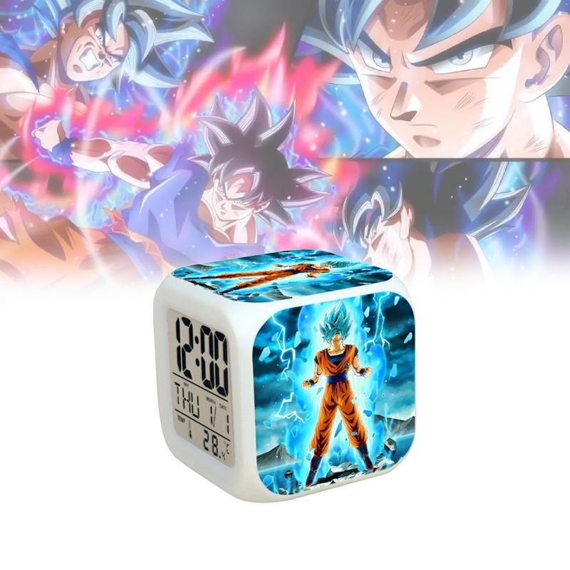 Dragon Ball Z Cartoon Led Alarm Clock Temperature Night Light Decor Bedroom