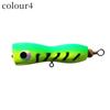Wood & High Carbon Steel Floating Topwater Popper Lure with Hooks for Saltwater Tuna & Marlin