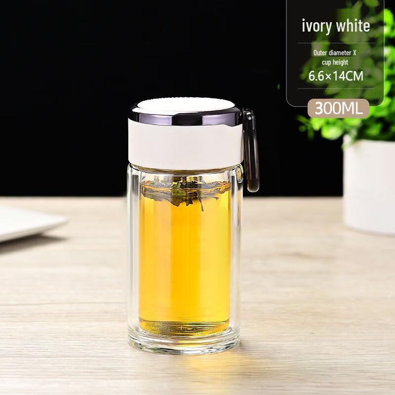 OLOEY Double-Layer Heat-Resistant Glass Cup