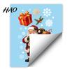 Christmas Party Supplies Window Cling, Santa/Snowman/House/ Tree Patterns Print, Waterproof Glass Clings PVC Decorative Static Sticker for Doors
