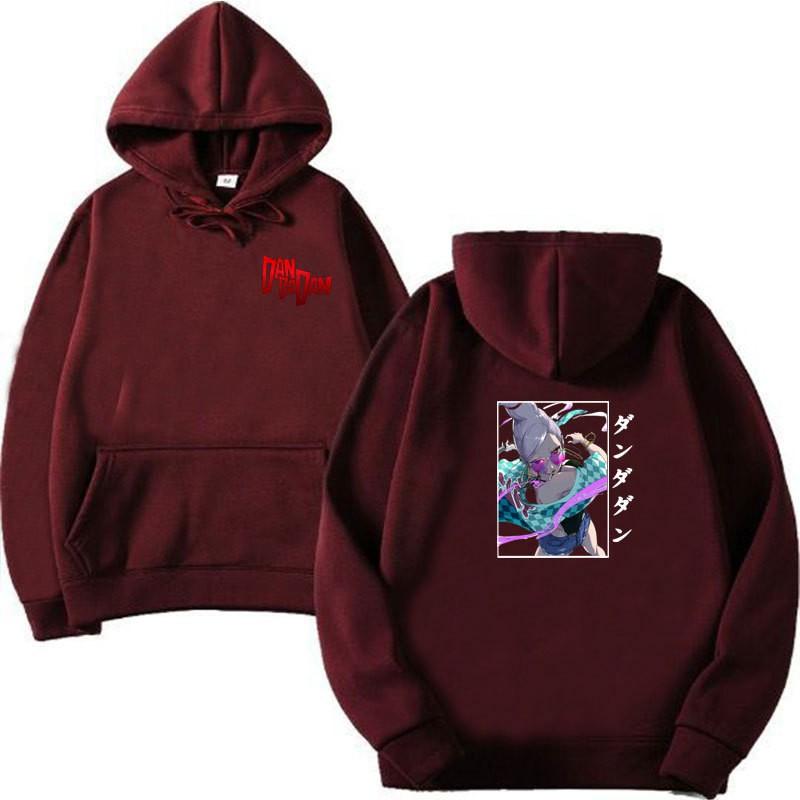 Unisex Anime-Inspired Hooded Sweatshirt With Ribbed Hem Loose Fit 81-90% Cotton 400g Weight Wear