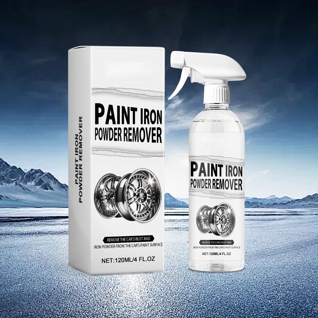 120ML Wheel Cleaner, Iron Removal Spray For Car Detailing, Cleans Iron Particles From Car Paint, Wheels, Motorcycles, RVs And Boats
