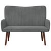 2 Seater Sofa Dark Grey 115 X 61 X 87 Cm Velvet (V)