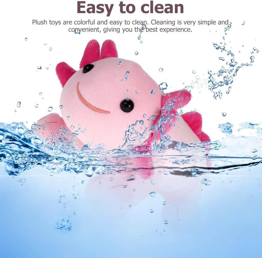 Axolotl Plush Toy 10.8” Soft Cute Axolotl Stuffed Cotton Plush Pillow Kawaii Salamander Animal for Boys Girls Kids Gift