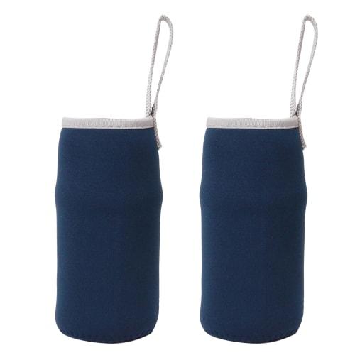 KOYOKOMA [Set of 2] PET Bottle Covers, Bottle Holders, My Bottle Covers, Stainless Steel Bottle Cases, Water Bottle Covers, PET Bottle Covers (Navy/68