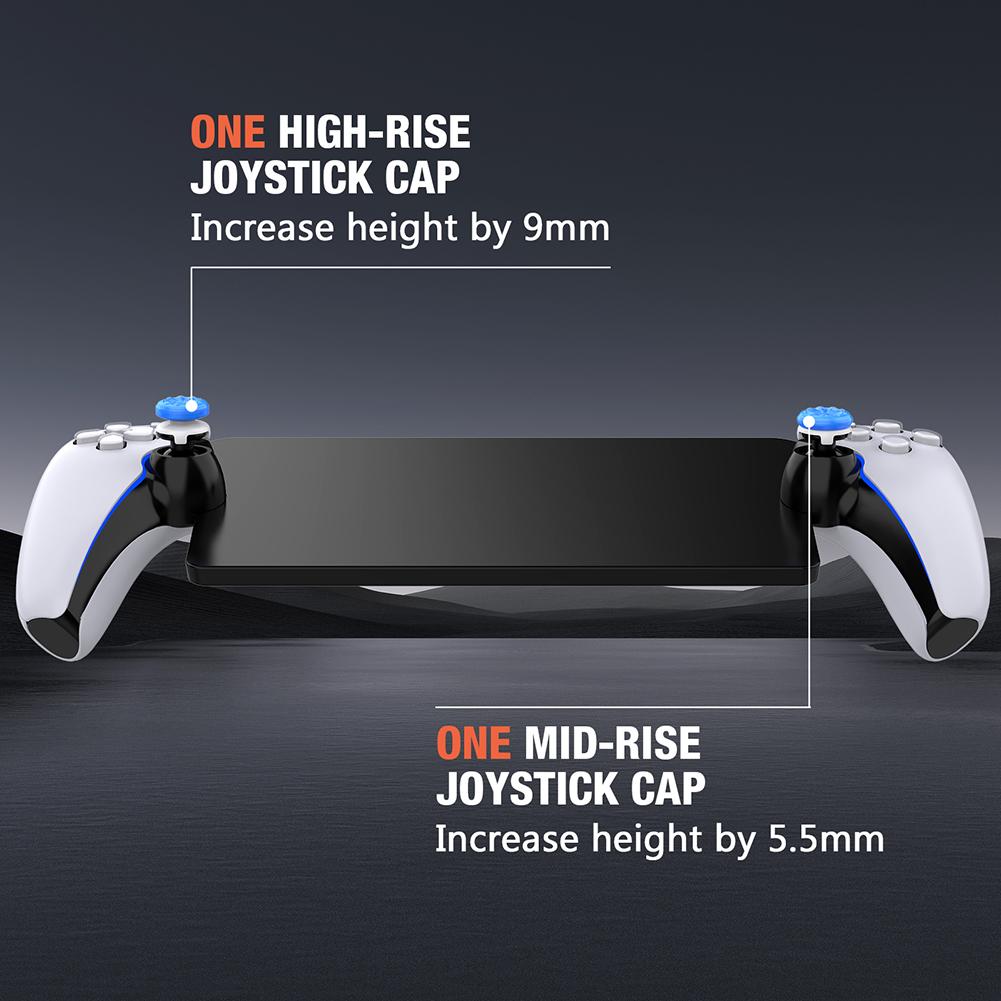 Gaming Joystick Extenders 1 High-Rise 1 Mid-Rise Thumbsticks Caps Thumb Stick Grip Cap for PS5 Playstation Portal Remote Player