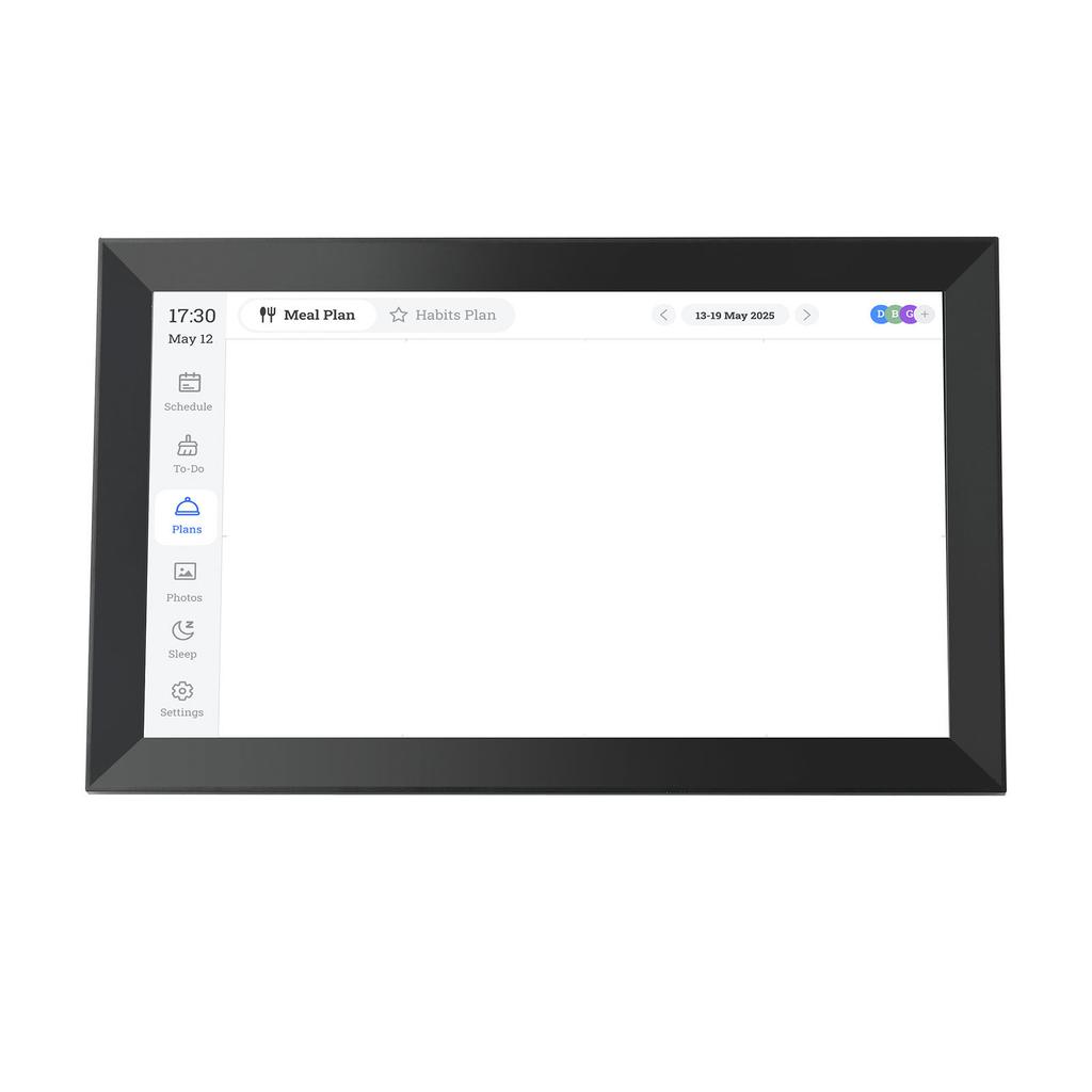 Smart Digital Calendar Chore Chart 15.6in Interactive Touchscreen WiFi Family Planner for Desk Wall with APP Control