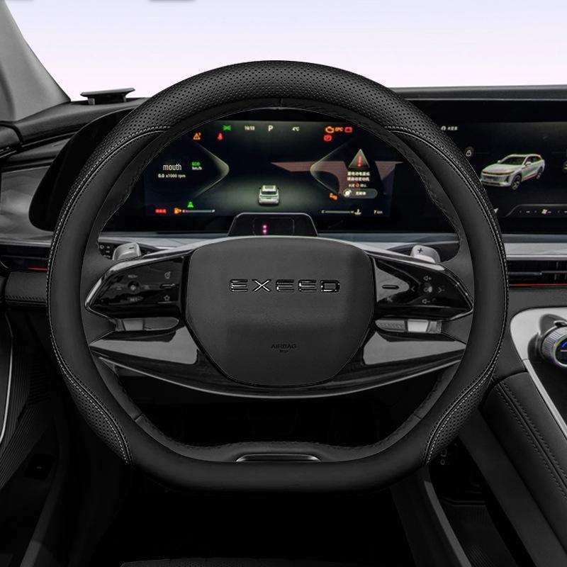 Xingtu Yaoguang Nappaleder Lenkradbezug: Rutschfest, Einfache Montage, Ganzjahres-Auto-Upgrade