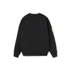 Li Ning Training Series Logo Print Warm Fleece Loose Crew Neck Sweatshirt Unisex Sweatshirt Black AWDRF44-1