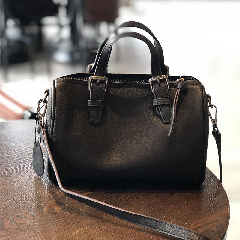 Vintage Art Handmade Women's Bag New Product Head Layer Leather Women's Handheld Crossbody Bag Soft Leather