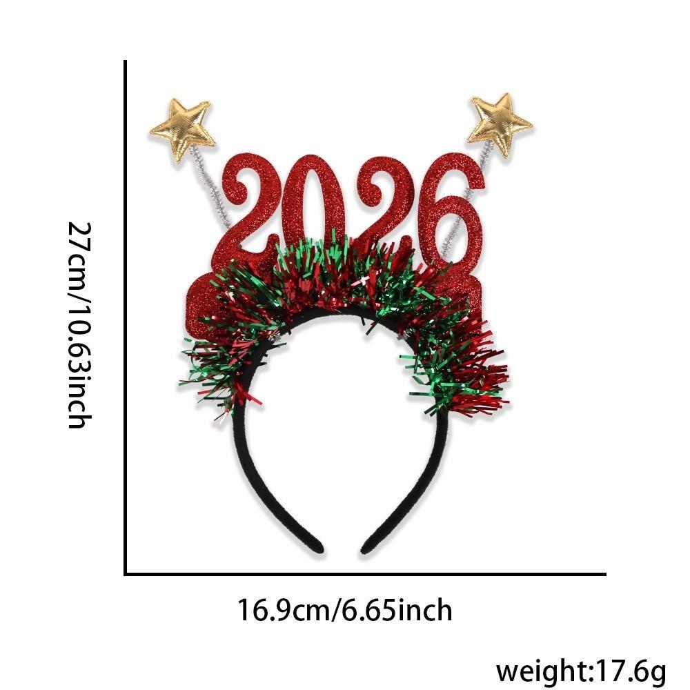 New Year‘s Eve Christmas Headband Star Color Strip Xmas Hair Accessories  Cosplay Prop