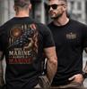 En gang en Marine Alltid en Marine T-skjorte USMC Veteran T-skjorte Patriotisk Militær