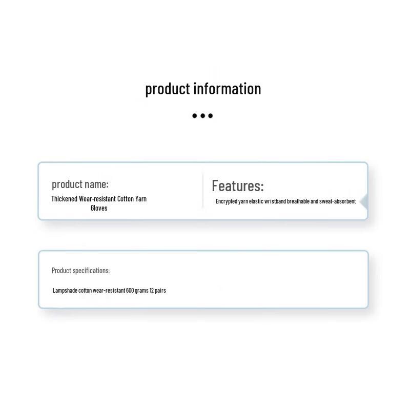 Heavy-Duty Cotton Yarn Work Gloves