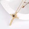 100 Languages 'I Love You' Projection Cross Necklace - Titanium Steel and Copper Clavicle Chain Pendant
