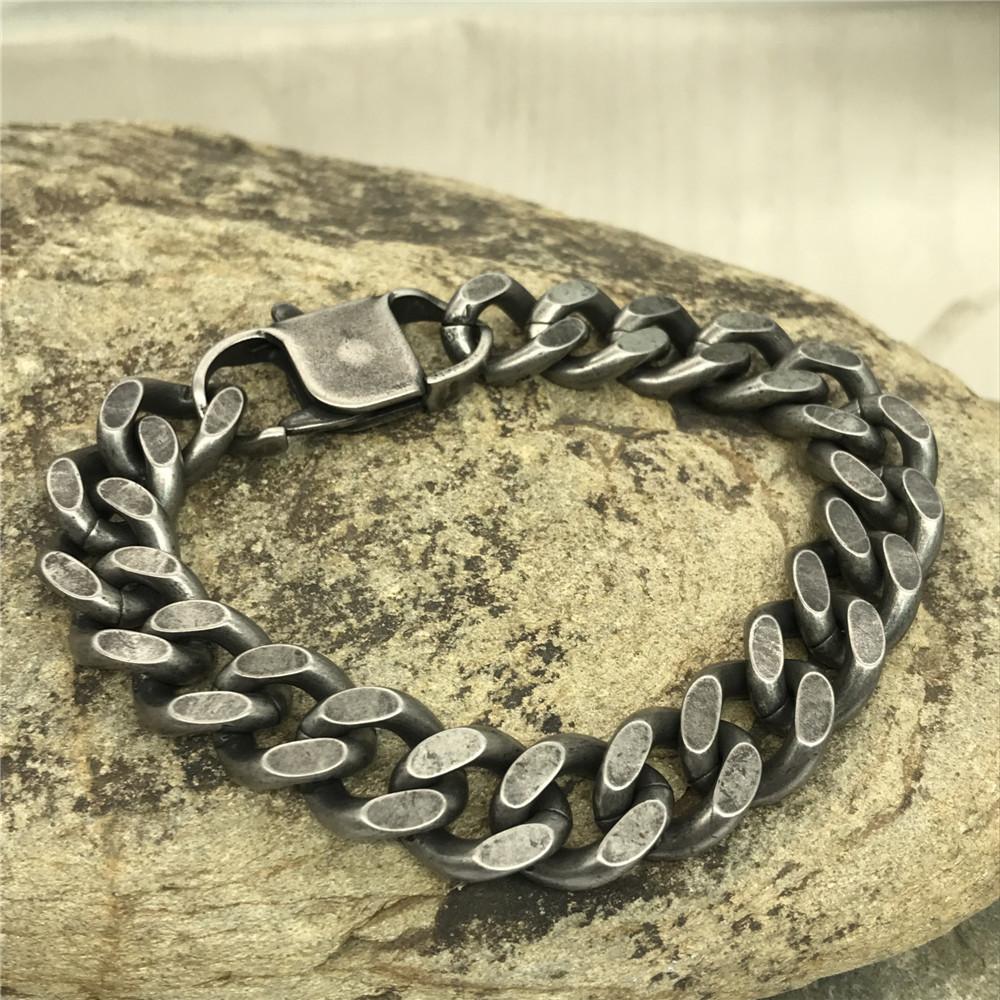 316LCast Cowboy Thick Men's Titanium Steel Stainless Steel Bracelet