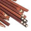 5Pairs Solid Wood Dining Chopsticks Practical Eating Chopsticks Lightweight Wood Tableware  Meal Use