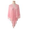 Elegant Lace Fringed Shawl Breathable Hollowout Designs Shoulder Wrap Perfect for Spring and Outdoor Activity Fashion