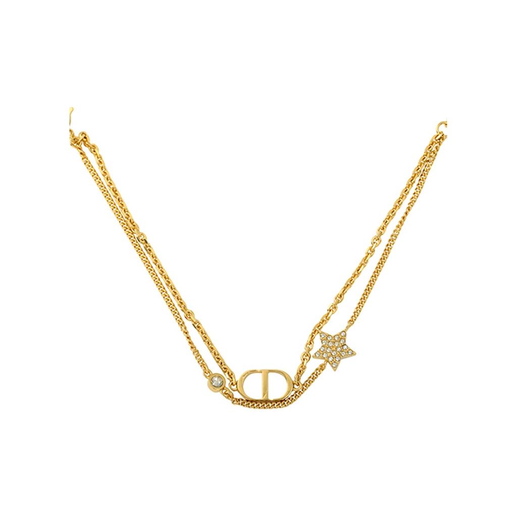 Dior CD Double Chain Star Bracelet Women Bracelet Gold B1133PMTCY-D301