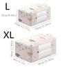 Large Capacity Bedding Organizer with Cartoon Pattern, Clothes Organizer with Handle and Transparent Window.