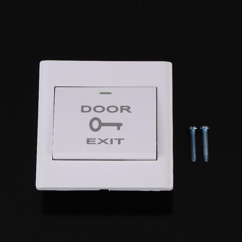 1Set Wall Mounted Door Exit Button Release Switch Panel Access Control No/Com Push To Exit Button For Door Access Control System