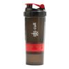 CULT Gym Spider Shaker Flasche | 550ml | 2 Aufbewahrungsfächer | Protein Shaker für das Training | Herren & Damen | Schwarz Rot