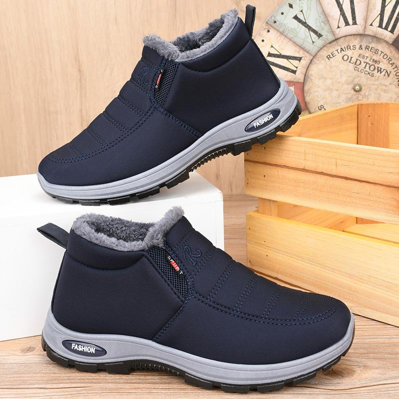 

Хлопковые ботинки, Мужские и женские ботинки, Хлопковая обувь для людей среднего и пожилого возраста, Зимние ботинки, Флисовая и утепленная теплая обувь 46