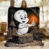 1pc Casper the Friendly Ghost Outdoor Blanket Lightweight Flannel, Soft & Warm, All Season Use for Sofa, Outdoor, Camping, Living Room, Office, Chair