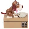 Piggy Bank Puppy Cute Animal Children Steal Money Dog Saving Coin Box White Spray Brown