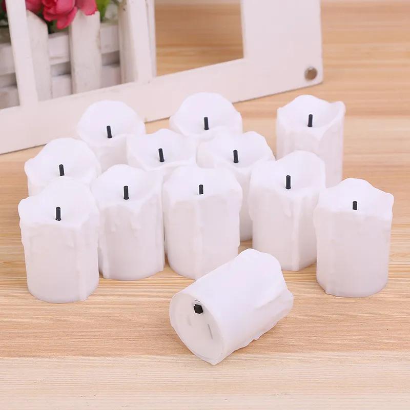 Halloween LED Candles Flameless Timer Candle Tealights Battery Operated Electric Lights Flickering Tealight For Wedding Birthday FMT2138