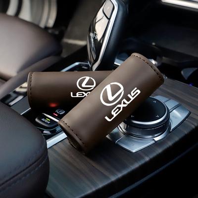 For F SPORT ES RX NX LS UX LM LX GX LC RZ IS CT GS RC HS SC 2Pcs Car Door Armrest Leather Case Auto Roof Handle Cover