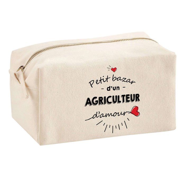 Trousse multifonction Bazar d'un Agriculteur d'amour Cadeau Idée Personnalisé Original Rentrée | Trousse Scolaire Fournitures Bureau