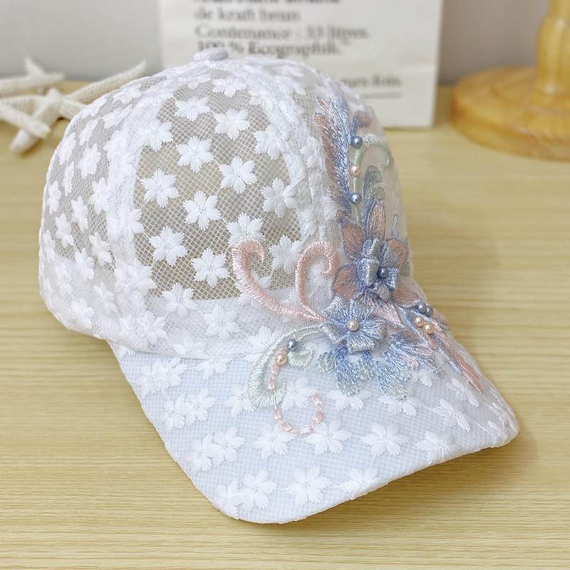 Fashion Baseball Cap Women's Summer Thin Mesh Breathable Lace Cap Sun Hat