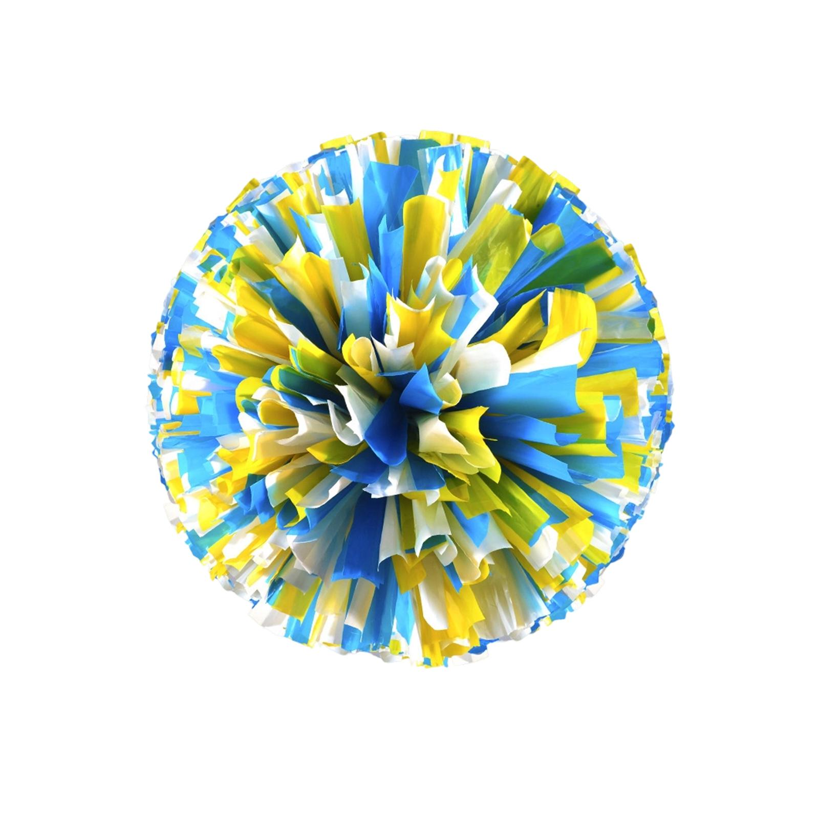 

Cheerleading Pom Poms For Adult Kids, Foil & Plastic Ring Pom For Sports Matchs Dance Party Cheering Team,Red Blue Independence Day Party Supply One Size