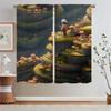 Mushroom World Ready Curtains Cheap Things With Free Shipping for Home Tentacles Curls Short Window Curtains Beaded Curtain Room