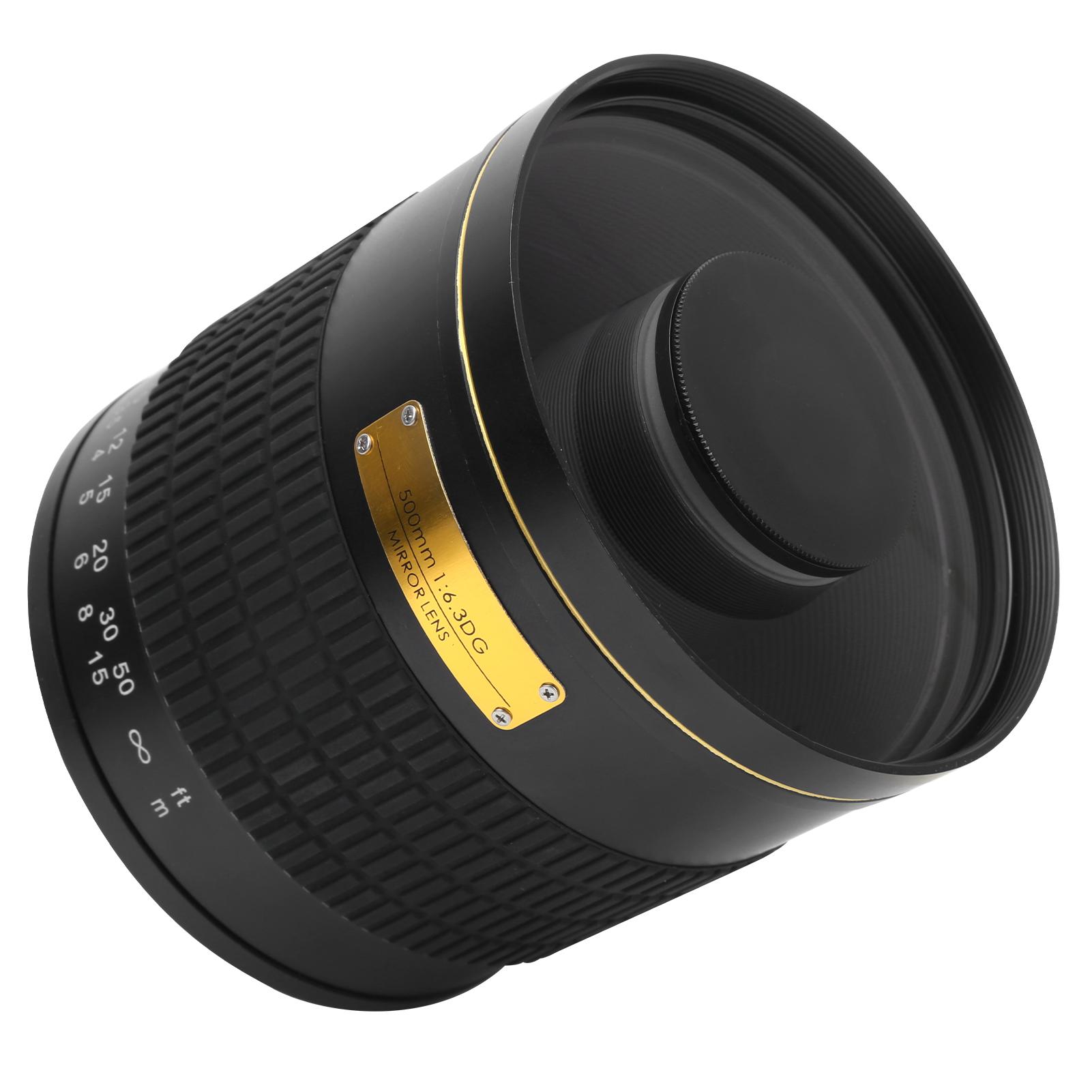 500mm F6.3 Telephoto Manual   Mirror Lens with Adapter   for   NEXMount Camera(Black )