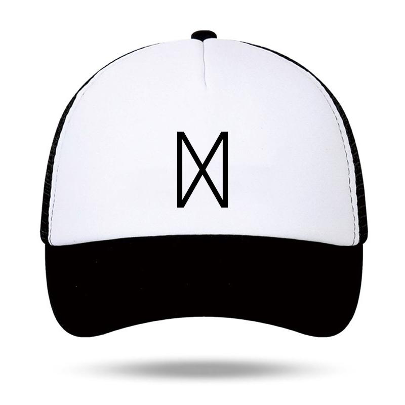 Viking Dagaz Rune Symbol Foam Trucker Hat Unisex All Black Mesh Back Snapback Cap Nordic Runes Summer Baseball Caps Casquette Homme