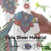 Herdesings Boho Ethno Eule Transparente Tüllvorhänge Chiffon Vorhänge 2 Paneele Fenstervorhänge für Wohnzimmer Schlafzimmer Küche Deko