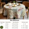 Daily Dining Kitchen and Casual Party Durable Reusable Fabric Small Round Table Cloth