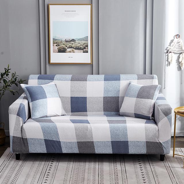 Printed Stretchy Sofa Cover Elastic Polyester Spandex Couch Covers ,Universal Fitted Sofa Slipcover For Sofa Household Furniture Protective Cover
