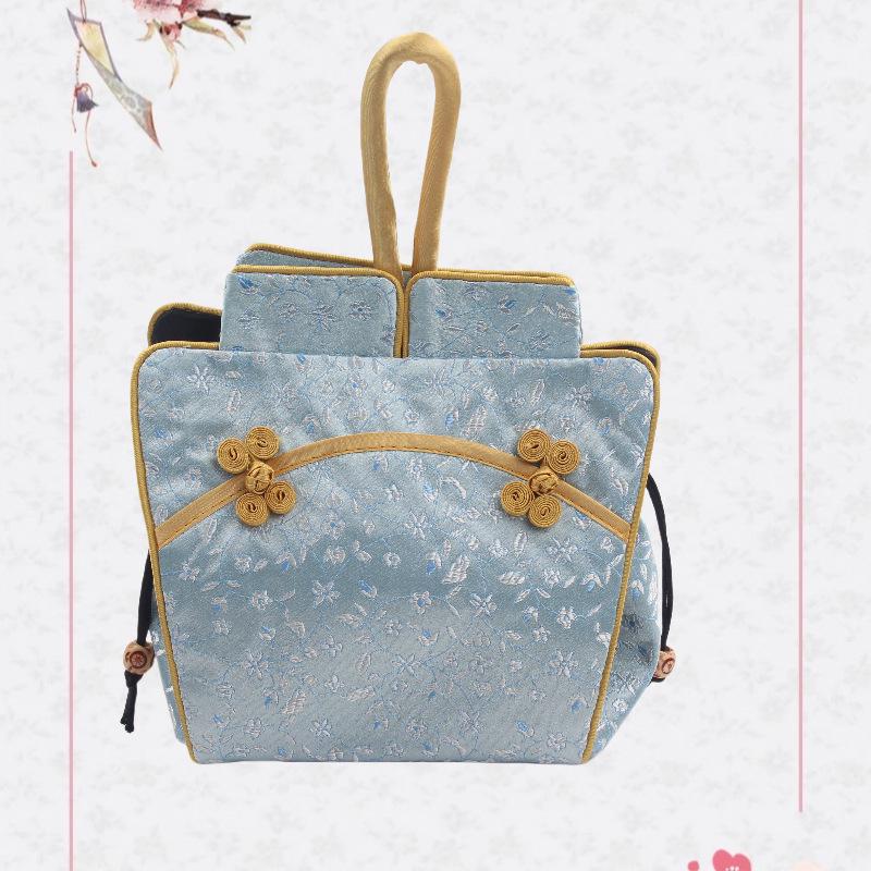 Nanjing Brocade Silk Clutch: Chinese Style Qipao Hanfu Makeup Bag, Coin & Card Holder, Key Pouch