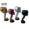 Skull Planter with Spine Stand Realistic Resin Skull Flower Pot Gothic Home Decoration Halloween Candy Bowl for Home Office Decor