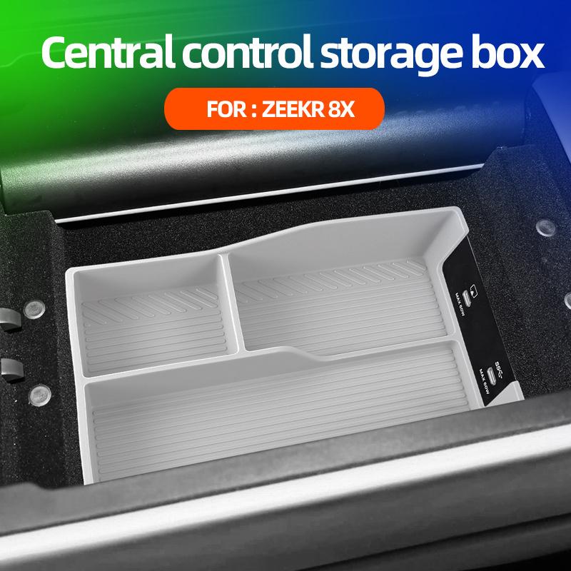 Car-specific storage accessories suitable for Zeekr 8X armrest box storage box compartmentalized organizer accessory